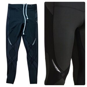 CW-X Solid Black Athletic Women Medium Compression Ankle Leggings